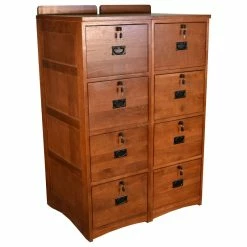 Wholesale 💯 Crafters And Weavers Mission Solid Oak 4-Drawer File Cabinet With Locks & Keys ⭐