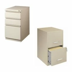 Deals ❤️ Hirsh Industries LLC (Value Pack) Letter File Cabinet And Mobile File Cabinet 💯