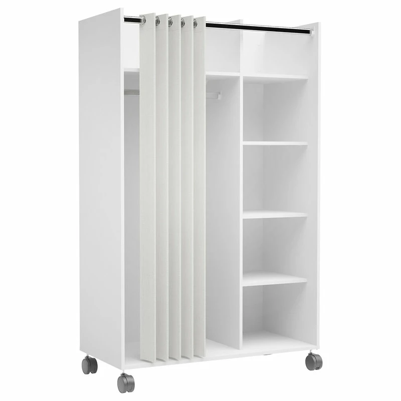 Budget 🔔 Tvilum Lola 4 Cubby Mobile Curtain Storage Unit In White And Natural 🎁 1 Budget 🔔 Tvilum Lola 4 Cubby Mobile Curtain Storage Unit In White And Natural 🎁