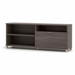Flash Sale ๐ Bestar Pro-Linea Credenza With Doors In Bark Grey โจ