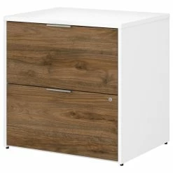 Buy ๐ Bush Industries Jamestown 2-Drawer Lateral File Cabinet, Assembled, White And Fresh Walnut โจ