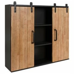 Flash Sale ๐ Uniek Samuels Sliding Two Door Decorative Cabinet, Rustic Brown 30x7.25x27.5 ๐