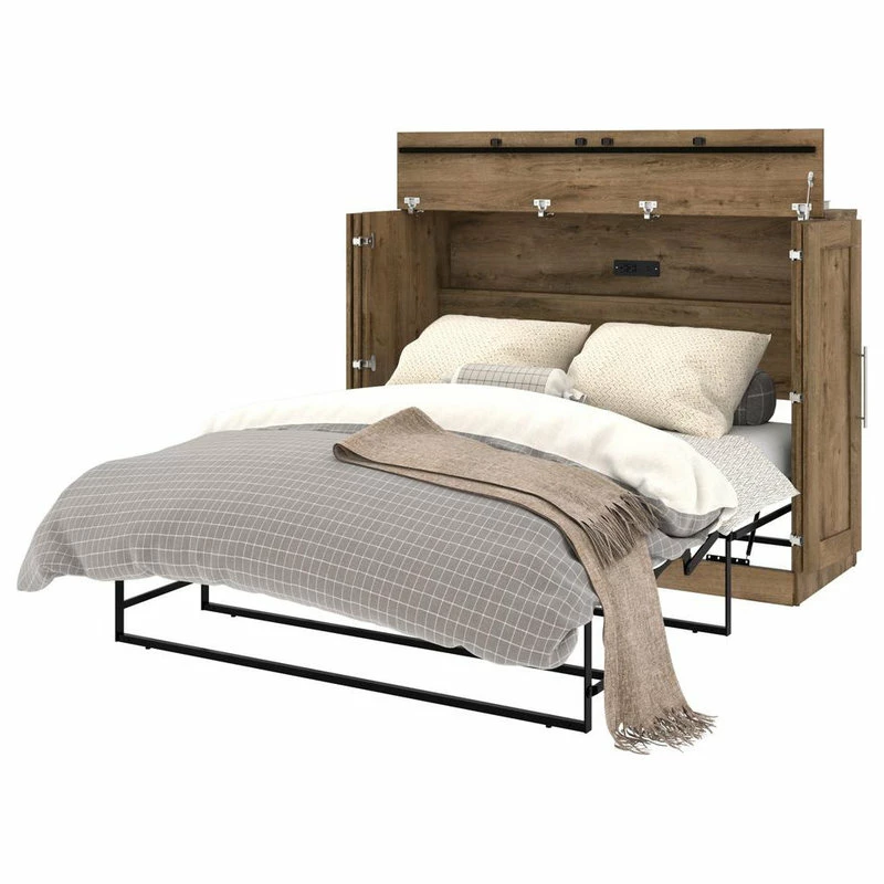 Cheapest โจ Pur By Bestar Full Cabinet Bed With Mattress In Rustic Brown ๐ 3 Cheapest โจ Pur By Bestar Full Cabinet Bed With Mattress In Rustic Brown ๐ - Image 3