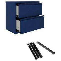 Best reviews of 👏 Hirsh Industries LLC Hirsh 30"W 2 Drawer Metal Lateral File Cabinet Set Navy With Front To Back Rails 😀
