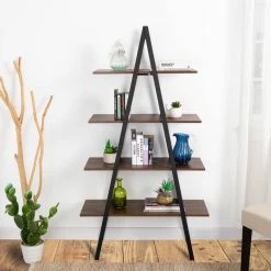 Best deal 🧨 Glitzhome 64.57"H 4-TierMetal/ Wooden Bookcases And Ladder Shelves, Walnut ✨ 26 Best deal 🧨 Glitzhome 64.57"H 4-TierMetal/ Wooden Bookcases And Ladder Shelves, Walnut ✨ -COASTER Shop 88e127b8001cf7c9 2849 w800 h800 b0 p0