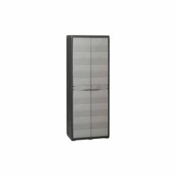 Top 10 🧨 Vida XL LLC VidaXL Garden Storage Cabinet With 3 Shelves Black And Gray 25.6"x15"x67.3" 😉