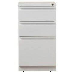 Wholesale 🎁 Bowery Hill 3 Drawer Mobile File Cabinet In White 🎁