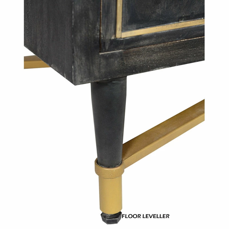 Cheap โ๏ธ Benzara, Woodland Imprts, The Urban Port Rustic Style Mango Wood Cabinet With Dual Door Storage, Gray And Gold ๐ 5 Cheap โ๏ธ Benzara, Woodland Imprts, The Urban Port Rustic Style Mango Wood Cabinet With Dual Door Storage, Gray And Gold ๐ - Image 5