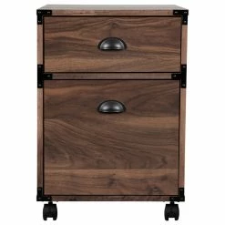 Cheap ๐คฉ AGH Deco Brunei Mobile File Cabinet, Walnut Wood Grain ๐