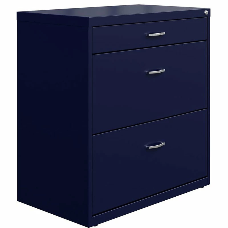 Wholesale ✨ Hirsh Industries LLC Space Solutions 30"W Metal 3 Drawer Home Office File Cabinet Navy ✔️ 4 Wholesale ✨ Hirsh Industries LLC Space Solutions 30"W Metal 3 Drawer Home Office File Cabinet Navy ✔️ - Image 4