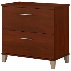 Cheap ⌛ Decorn Transitional File Cabinet, Interlocking Drawers & Chrome Handles, Hansen Cherry 😉