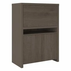 Discount ⭐ Bush Business Furniture Bristol Modern Secretary Desk With Storage In Restored Gray - Engineered Wood 🌟