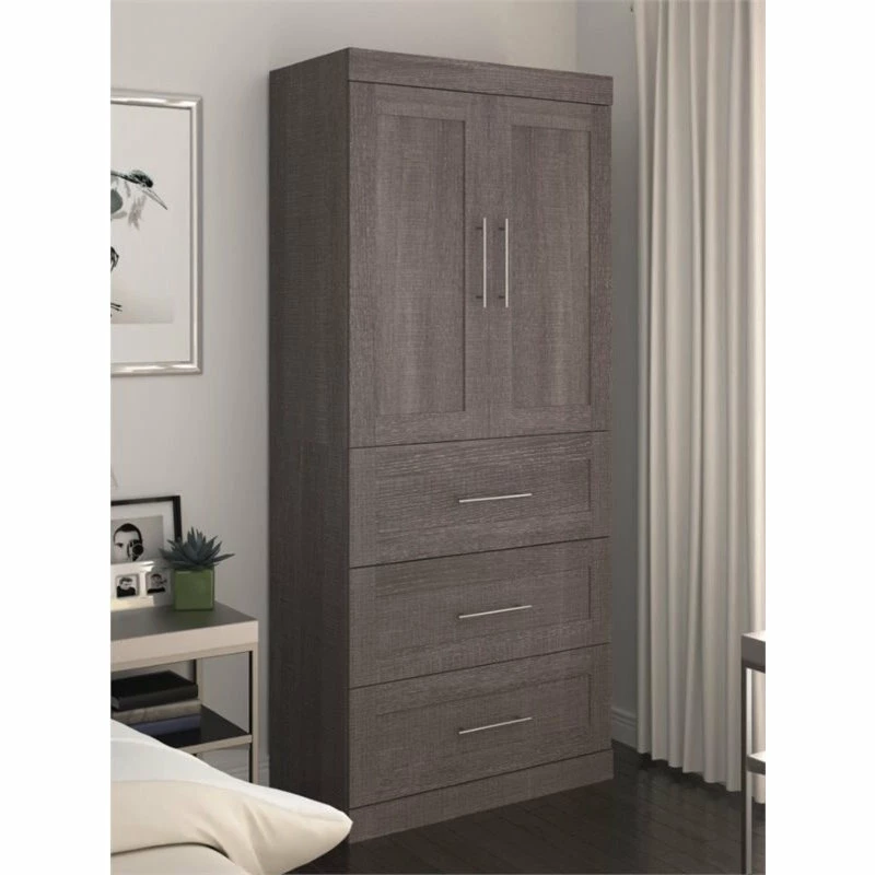 Cheapest π Bestar 36" Storage Unit With 3-drawer Set And Doors, Bark Gray β€οΈ 2 Cheapest π Bestar 36" Storage Unit With 3-drawer Set And Doors, Bark Gray β€οΈ - Image 2