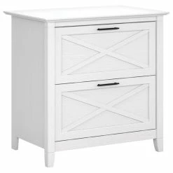 Promo ๐ Bush Industries Key West 2 Drawer Lateral File Cabinet, Pure White Oak ๐