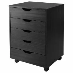 Best reviews of 😀 Winsome Wood 19.21"x15.98"x26.3" Black 5 Drawer Halifax Cabinet ⌛