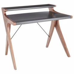 Discount 🌟 LumiSource Archer Contemporary Desk, Grey Wood 🎉