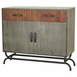 Discount 🌟 Brimfield & May Gray Mango Wood Modern Cabinet 28810 🤩