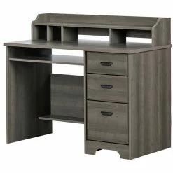 Cheapest 🔥 South Shore Furniture South Shore Versa Computer Desk With Hutch In Gray Maple 🛒