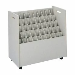 Promo โค๏ธ Pemberly Row 50 Compartment Mobile Wood Roll Files Storage In Putty ๐ฅ