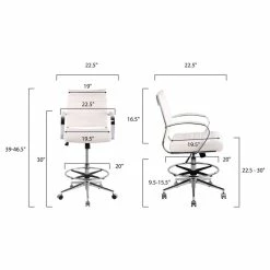Budget 😍 Poly & Bark Poly And Bark Tremaine Drafting Chair, White 👏 -COASTER Shop a331786c0d70fa90 7327 w800 h800 b1 p0