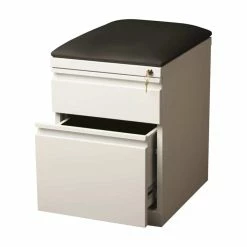 Promo 😉 Scranton & Co Mobile Seat Box-File Cabinet In White 😀