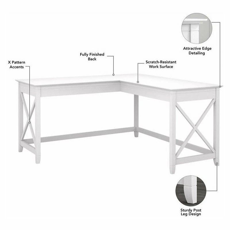 Best reviews of 😍 Bush Business Furniture Key West 60W L Shaped Desk With Hutch In Pure White Oak - Engineered Wood 🎁 3 Best reviews of 😍 Bush Business Furniture Key West 60W L Shaped Desk With Hutch In Pure White Oak - Engineered Wood 🎁 - Image 3