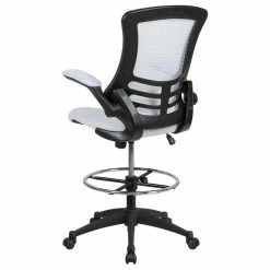 Promo ❤️ Flash Furniture Mid-Back White Mesh Ergonomic Drafting Chair With Adjustable Foot Ring And... 😉 -COASTER Shop b021179402c8379e 8017 w800 h800 b1 p0