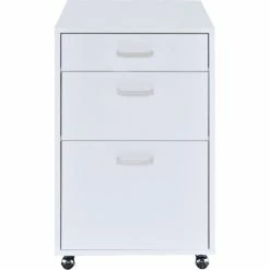 Cheap ๐คฉ Acme Furniture Acme File Cabinet In White High Gloss And Chrome Finish 92454 ๐ฅ