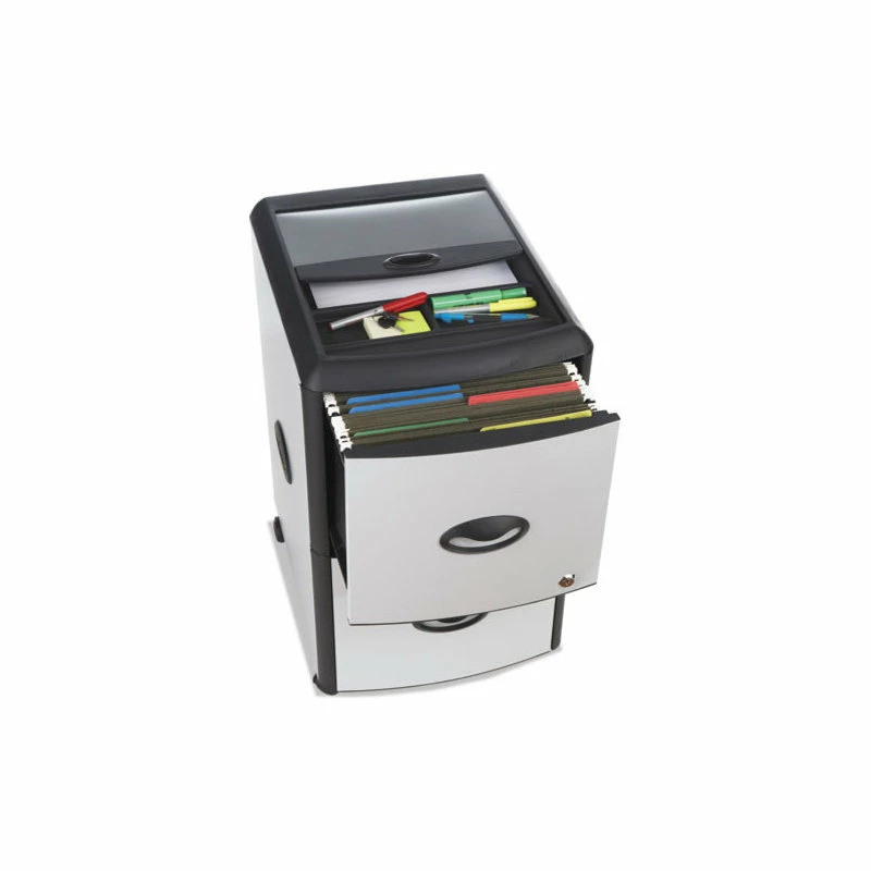 Best Sale ๐ Storex 2-Drawer Mobile Filing Cabinet With Metal Siding, 19"x15"x23", Silver/Black ๐งจ 3 Best Sale ๐ Storex 2-Drawer Mobile Filing Cabinet With Metal Siding, 19"x15"x23", Silver/Black ๐งจ - Image 3