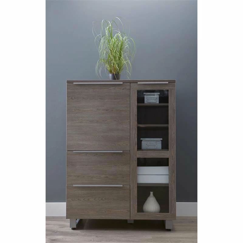 Best Pirce ⭐ Unique Furniture K118 Contemporary Highboard With Doors In Gray ⌛ 3 Best Pirce ⭐ Unique Furniture K118 Contemporary Highboard With Doors In Gray ⌛ - Image 3