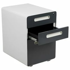 New 🔥 Offex 3-Drawer Filing Cabinet With Letter/Legal Drawer, White/Charcoal Faceplate 🌟 -COASTER Shop b2a12aae0eb024bc 9627 w800 h800 b1 p0