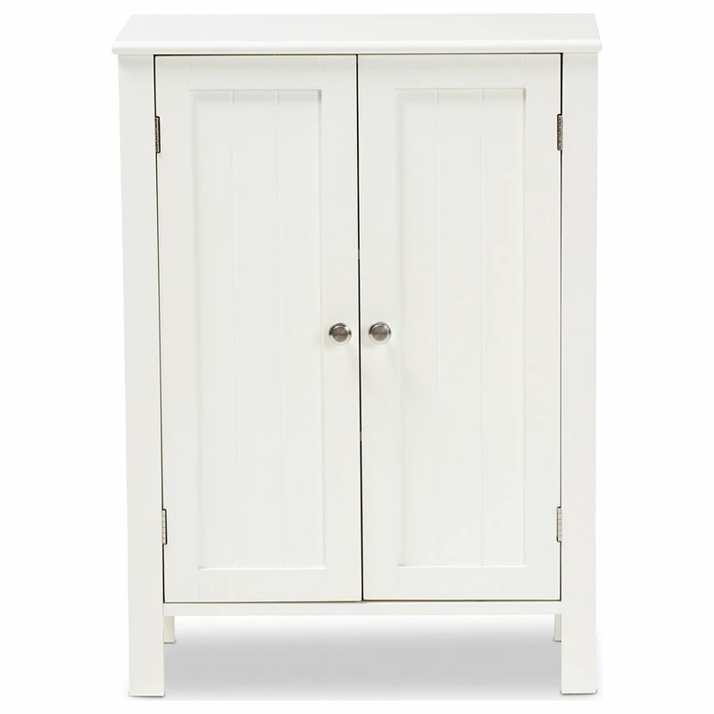 Hot Sale ❤️ Baxton Studio Cottage And Farmhouse White Finished 2-Door Wood Multipurpose Storage Cabinet 👏 3 Hot Sale ❤️ Baxton Studio Cottage And Farmhouse White Finished 2-Door Wood Multipurpose Storage Cabinet 👏 - Image 3