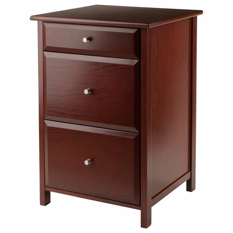 Outlet ๐ฅ Winsome Delta 3 Drawer File Cabinet In Walnut โจ 1 Outlet ๐ฅ Winsome Delta 3 Drawer File Cabinet In Walnut โจ
