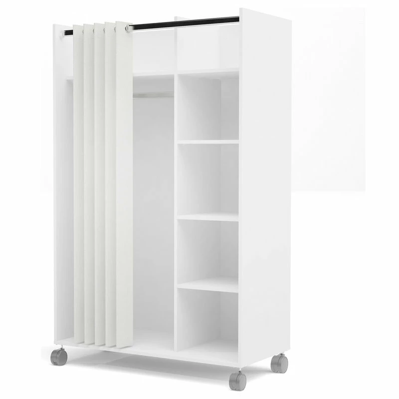 Budget 🔔 Tvilum Lola 4 Cubby Mobile Curtain Storage Unit In White And Natural 🎁 3 Budget 🔔 Tvilum Lola 4 Cubby Mobile Curtain Storage Unit In White And Natural 🎁 - Image 3