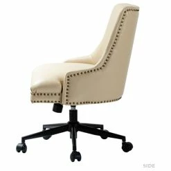 Best Pirce ✔️ Karat Home Upholstered Swivel Task Chair With Nailhead Trim, Ivory ❤️ -COASTER Shop bab11c33005922dd 1677 w800 h800 b1 p0