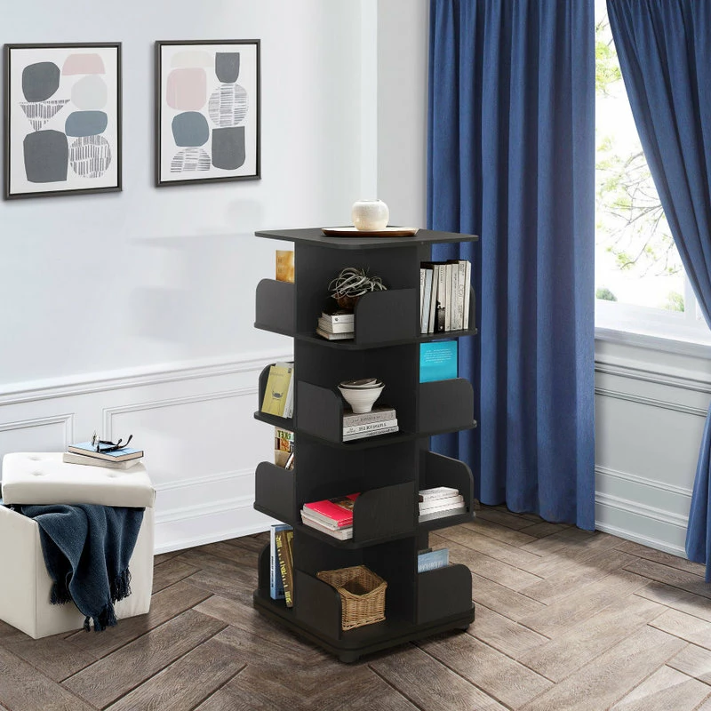 Top 10 🔥 Pilaster Designs Oneonta Revolving Bookcase Tower Display Unit, Wood, Black, 4 Tier 🌟 2 Top 10 🔥 Pilaster Designs Oneonta Revolving Bookcase Tower Display Unit, Wood, Black, 4 Tier 🌟 - Image 2