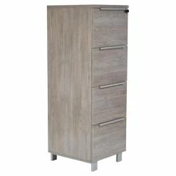 Promo ๐ Unique Furniture K125 4 Drawers File Cabinet With Lock In Gray ๐