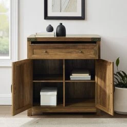 New 💯 Decorn Farmhouse Storage Cabinet, 2 Barn Doors & Large Drawer With Metal Knobs, Brown 🔔 8 New 💯 Decorn Farmhouse Storage Cabinet, 2 Barn Doors & Large Drawer With Metal Knobs, Brown 🔔 -COASTER Shop cad1b02702f131d6 4783 w800 h800 b0 p0