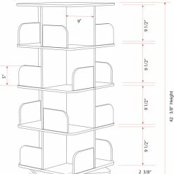 Top 10 🔥 Pilaster Designs Oneonta Revolving Bookcase Tower Display Unit, Wood, Black, 4 Tier 🌟 6 Top 10 🔥 Pilaster Designs Oneonta Revolving Bookcase Tower Display Unit, Wood, Black, 4 Tier 🌟 -COASTER Shop cd91d9150f18af7e 5630 w800 h800 b0 p0