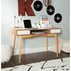 Brand new 🎁 Linon Home Decor Products Linon Perry Wood Two Drawer Writing Desk In White And Natural 👏 7 Brand new 🎁 Linon Home Decor Products Linon Perry Wood Two Drawer Writing Desk In White And Natural 👏 -COASTER Shop d041a0b50f9a02c4 4580 w800 h800 b0 p0