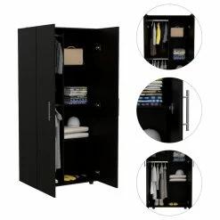 Best Sale 🌟 DEPOT ESHOP LLC Heura Amoire Black ⭐ -COASTER Shop d0a191d000995f99 0298 w800 h800 b1 p0