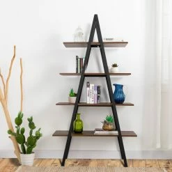 Best deal 🧨 Glitzhome 64.57"H 4-TierMetal/ Wooden Bookcases And Ladder Shelves, Walnut ✨ 28 Best deal 🧨 Glitzhome 64.57"H 4-TierMetal/ Wooden Bookcases And Ladder Shelves, Walnut ✨ -COASTER Shop d1a12558001cf7cc 2849 w800 h800 b0 p0