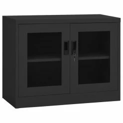 Discount โ Vida XL LLC VidaXL Office Cabinet Anthracite 27.6" Steel File Storage Cabinet Furniture ๐