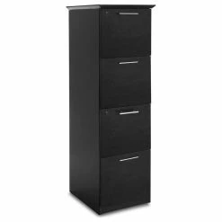 COASTER Shop 3 Best reviews of 😉 Zuri Furniture Modern Taft Black Oak Wood 4-Drawer Vertical Filing Cabinet 🛒