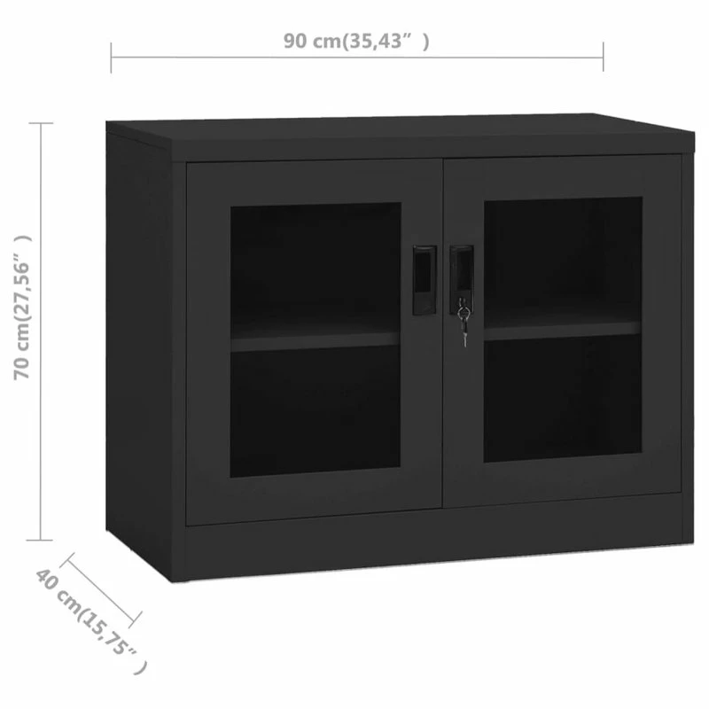 Discount โ Vida XL LLC VidaXL Office Cabinet Anthracite 27.6" Steel File Storage Cabinet Furniture ๐ 9 Discount โ Vida XL LLC VidaXL Office Cabinet Anthracite 27.6" Steel File Storage Cabinet Furniture ๐ - Image 9