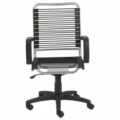 Best deal 🥰 Euro Style Bradley Bungie Office Chair, Black/Aluminum 🔔