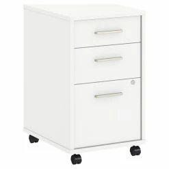 Best deal 🤩 Bush Business Furniture Method 3 Drawer Mobile File Cabinet In White - Engineered Wood 💯