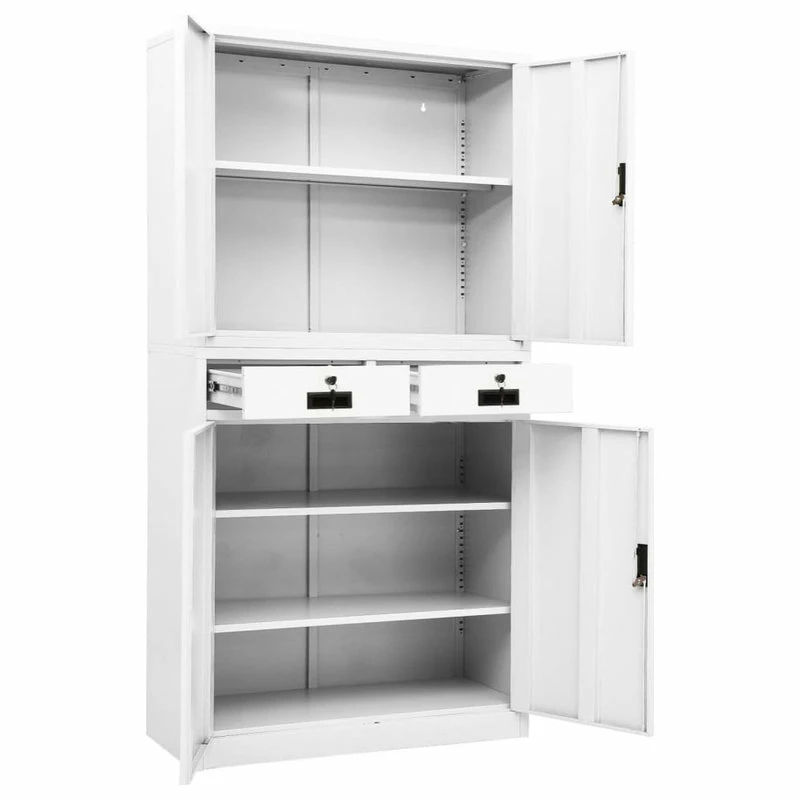 Hot Sale ❤️ Vida XL LLC VidaXL Office Cabinet White 70.9" Steel Office File Storage Cabinet Furniture 😉 6 Hot Sale ❤️ Vida XL LLC VidaXL Office Cabinet White 70.9" Steel Office File Storage Cabinet Furniture 😉 - Image 6