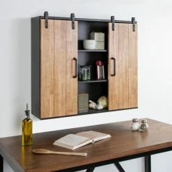 Flash Sale 🛒 Uniek Samuels Sliding Two Door Decorative Cabinet, Rustic Brown 30x7.25x27.5 😉 -COASTER Shop e2b1446e0fb832f3 4972 w800 h800 b0 p0