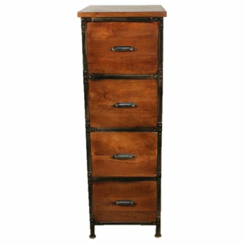 Flash Sale 👍 AA Decor BRA87 Rustic 4 Drawer Filing Cabinet 😉 3 Flash Sale 👍 AA Decor BRA87 Rustic 4 Drawer Filing Cabinet 😉 - Image 3